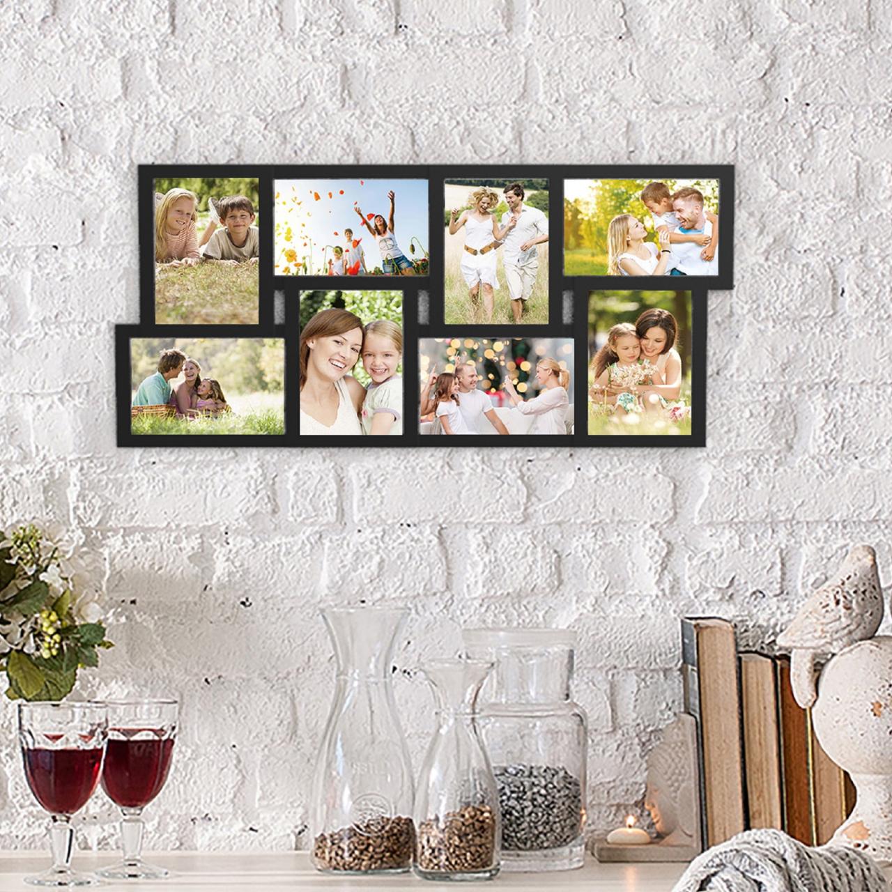 Lavish Home Collage Picture Frame with 8 Openings for 4x6 Photos- Wall ... Lavish Home Collage Picture Frame with 8 Openings for 4x6 Photos- Wall ...