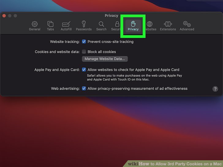 3 Easy Ways to Allow 3rd Party Cookies on a Mac - wikiHow 3 Easy Ways to Allow 3rd Party Cookies on a Mac - wikiHow
