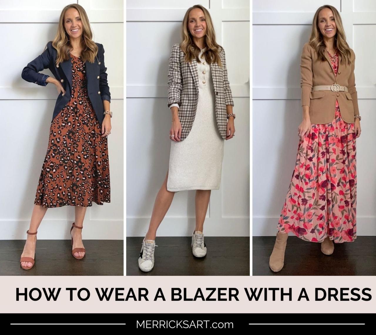 How to Wear a Blazer With a Dress - Merrick's Art