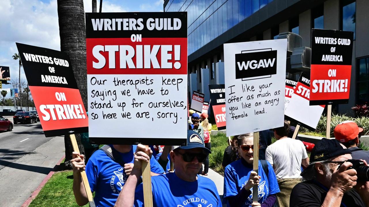 The best picket signs of the Hollywood writers' strike | WAMU