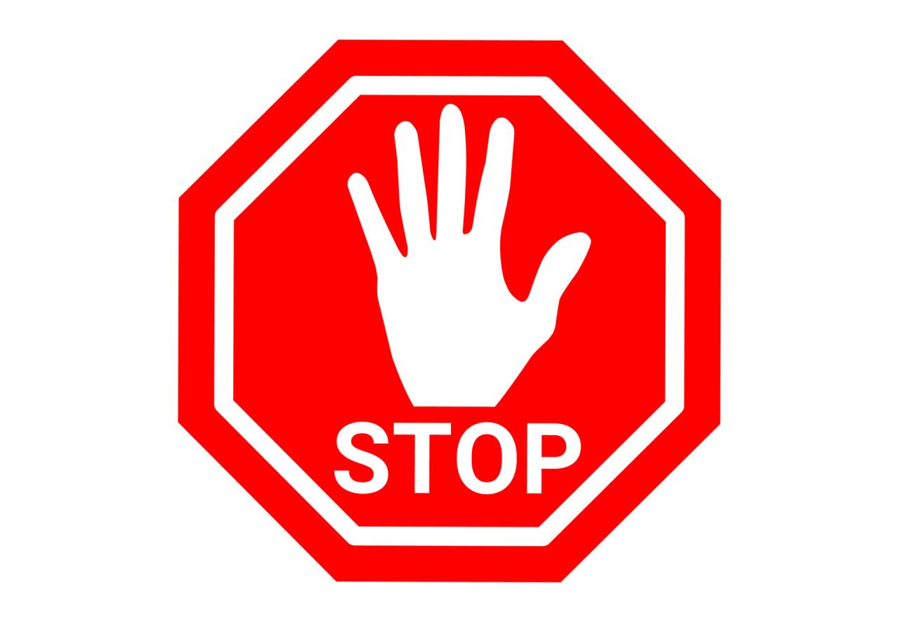 Hand Stop Sign Clipart