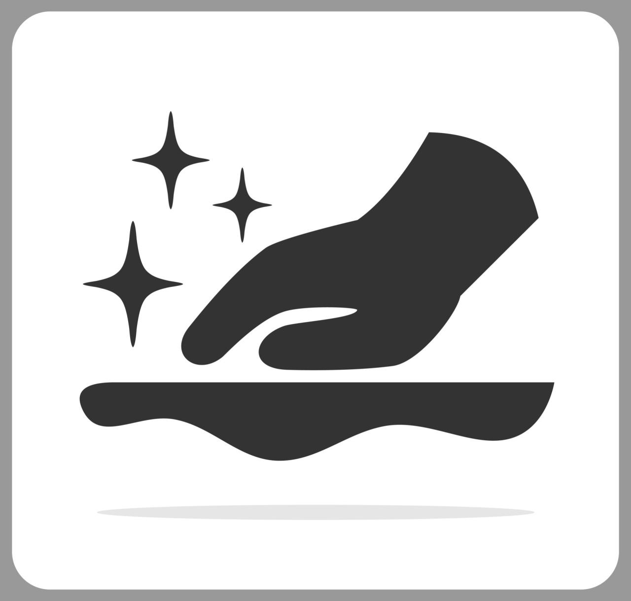 Icon cleaning up with hands, Clean and shiny. vector illustration. Time ...