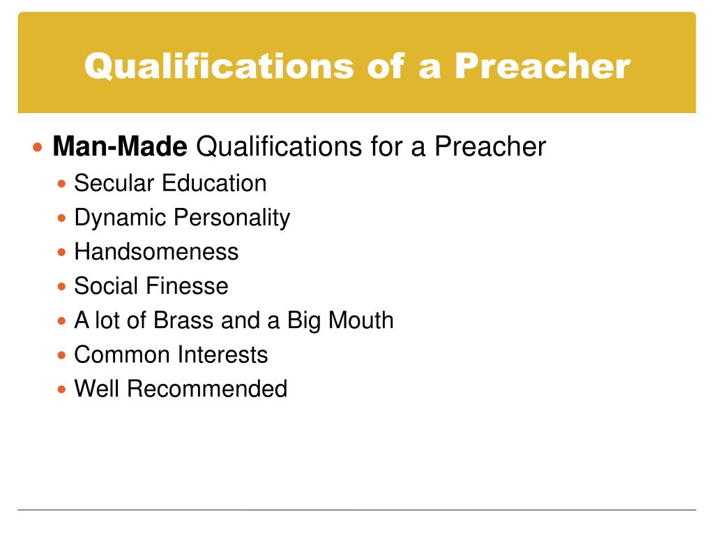The Making of a Preacher