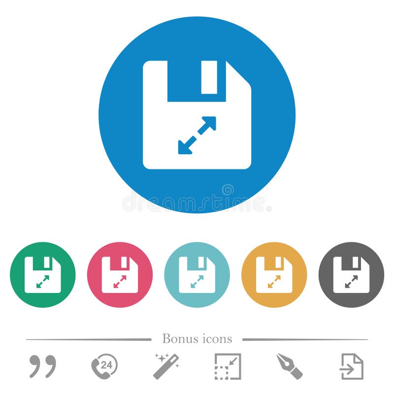 Uncompress File Icons with Shadows and Outlines Stock Vector ...